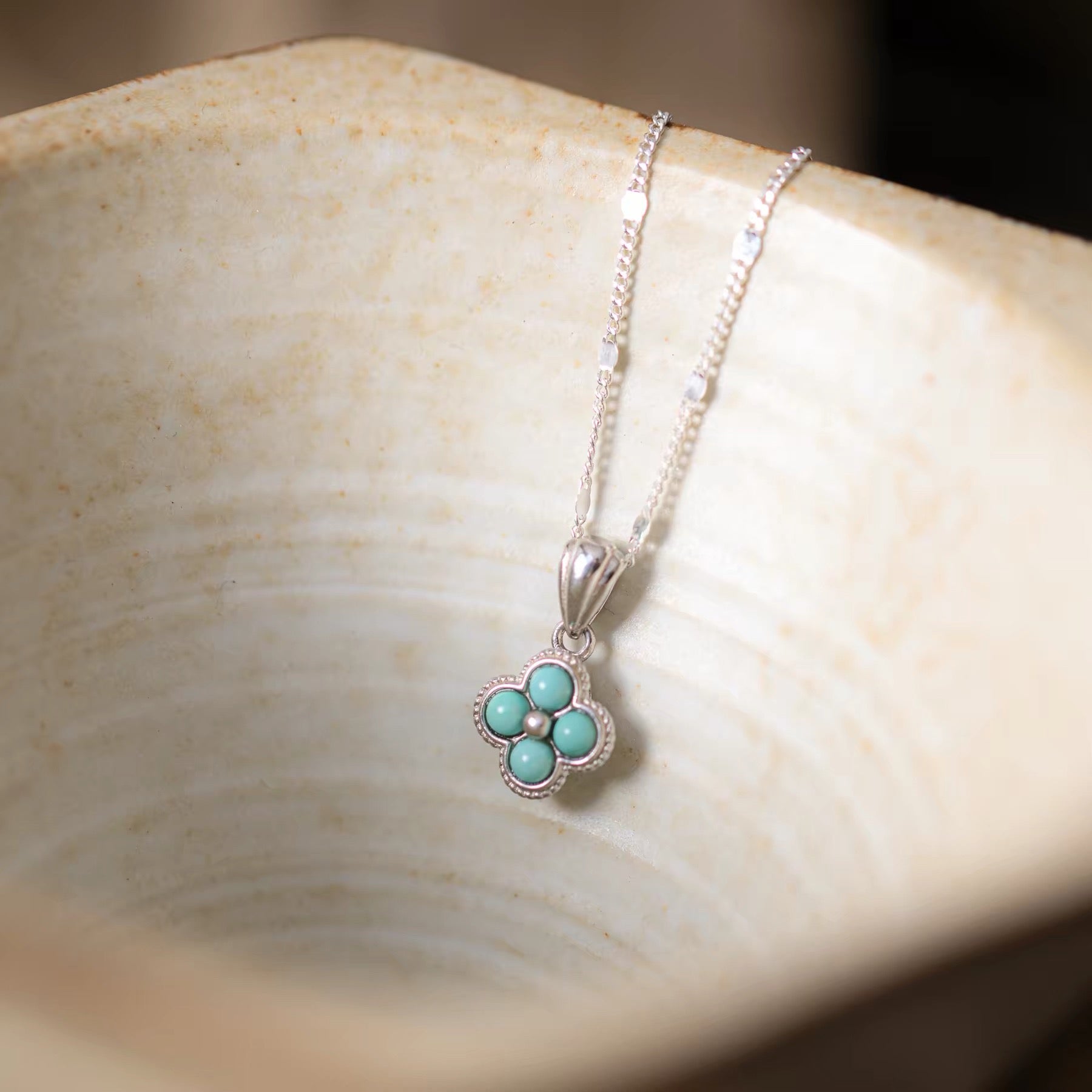 Clover of Fortune Necklace — obsidian-collection by Persephone