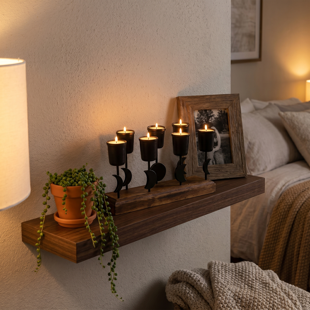 Moon Phases Altar Holder in home setting - Persephone