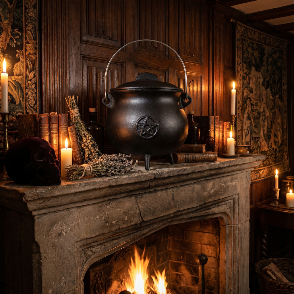 Pentagram Cauldron — Grand in home setting - Persephone